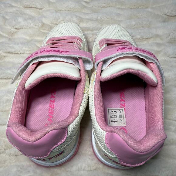 Heelys Pink White Girls Double‎ Wheels Shoes Size Youth 4 - Picture 11 of 11